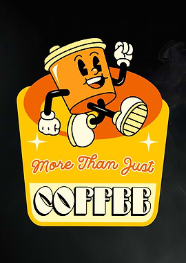 Coffee Character Illustration Coffee shop Poster