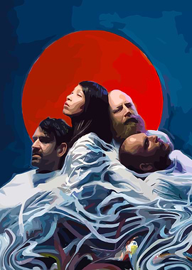 Band Portrait with Red Circle