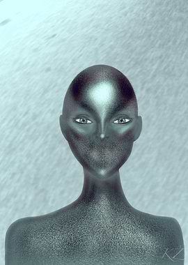 Metallic Figure Portrait