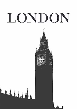 London Big Ben Silhouette