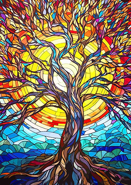 Stained Glass Tree