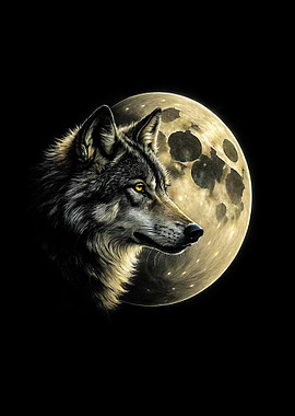wolf moon art