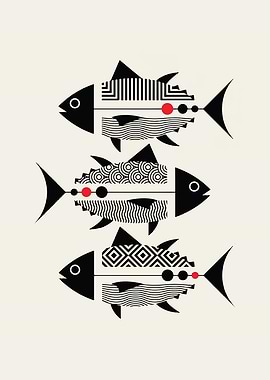 Geometric Fish Art Print