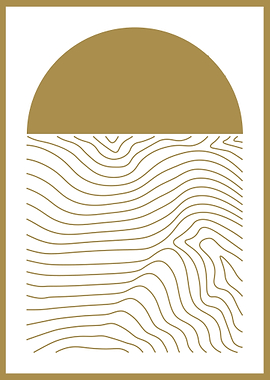 Abstract Gold & White Art