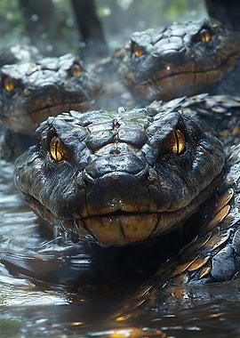 Giant Snake Close-Up