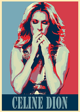 Celine Dion Pop Art Poster