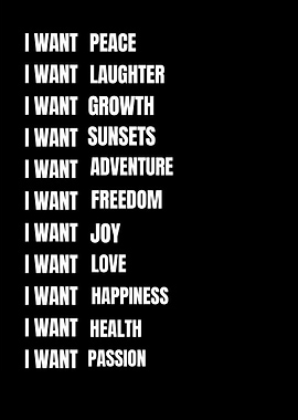 I Want List