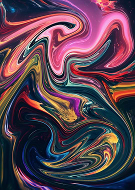 Abstract Swirling Colors