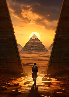 Desert Pyramids Sunset