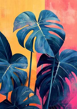 Monstera poster | Tropical Leaf Art