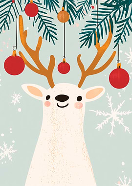 Christmas Reindeer Illustration