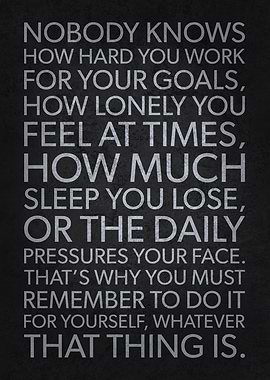 Do It For Yourself - Motivational Quote