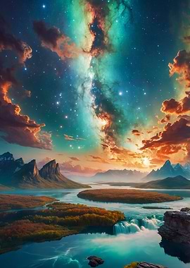 Starry Night Landscape