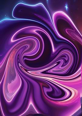 Purple Swirl Abstract Art