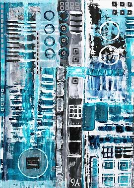 Abstract Industrial Modern 'Ice Mood Train'