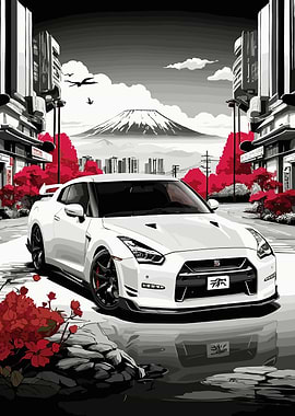 White car in Japan