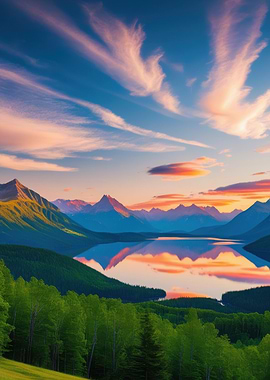 Mountain Lake Sunset