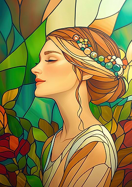 Stained Glass Woman