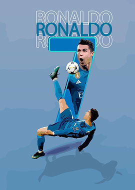 Cristiano Ronaldo Soccer Art Poster