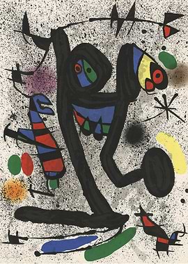 joan miro Abstract Art with Figures