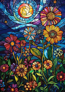 Stained Glass Flowers