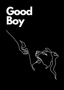 Good Boy Dog Line Art