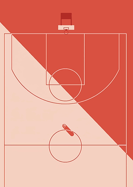Basketball Court Minimalist Art