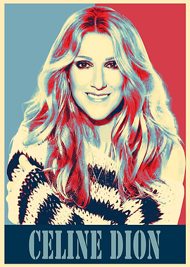 Celine Dion Pop Art Poster