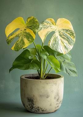Variegated Monstera Plant