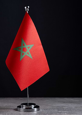 Moroccan Flag Desk Stand