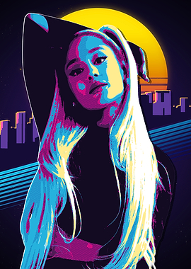 Ariana Grande Retro Art