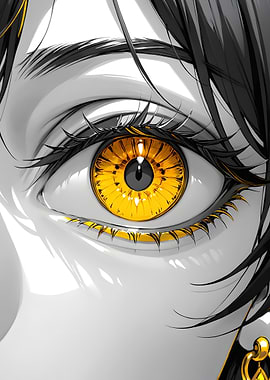 Golden Eye Anime Art - AI