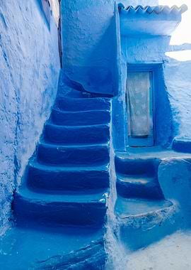 Blue Moroccan Stairway