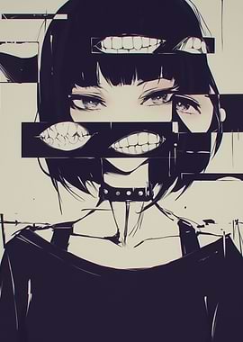 Anime Girl Glitch Art