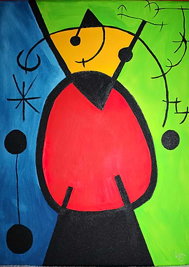 Abstract Figure Painting joan miro