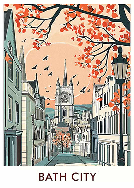 Bath Cityscape Illustration