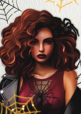 Aranéa Woman Portrait with Spiders