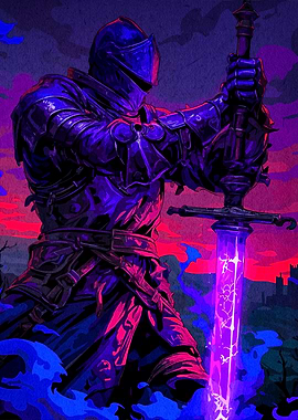 Knight Glowing Sword