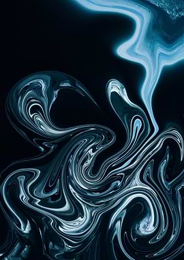 Abstract Blue Swirls