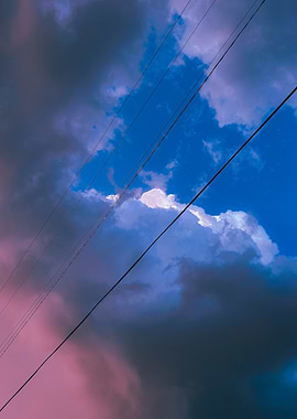 Rain Clouds with Power Lines