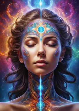Mystical Woman with Third Eye