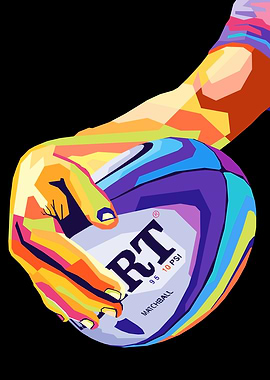 Rugby Ball Pop Art