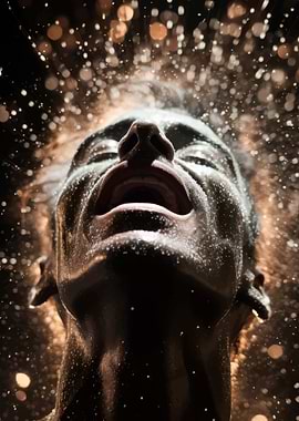 Man Covered in Glitter