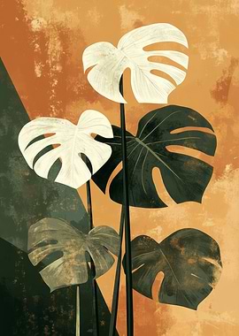 Monstera Wall Art | Tropical Plant Art Print