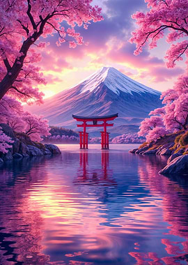 Mount Fuji with Sakura