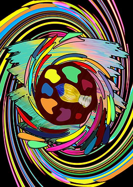 Colorful Paint Palette