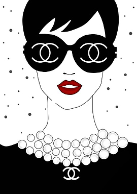 Chanel Woman Illustration