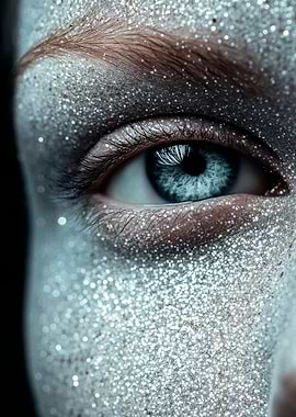 Close-up Eye with Glitter