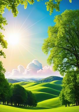 Sunny Green Hills