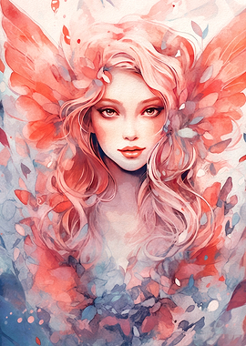 Watercolor Fairy Portrait